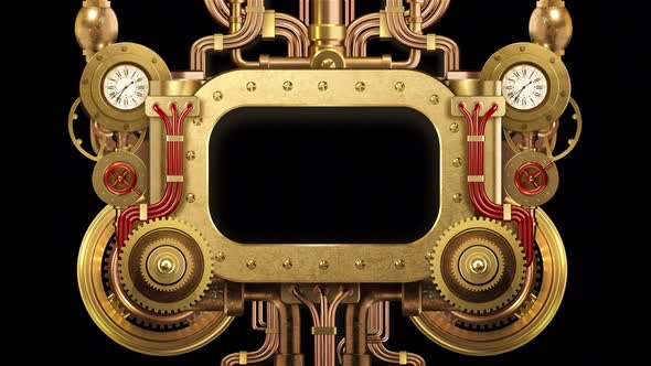 Animated Steampunk Monitor