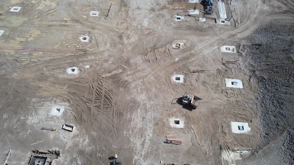 Top View of Construction Site