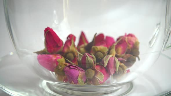 Flower tea from the petals of the tea rose.