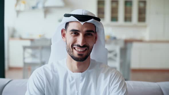 Arabian man smiling