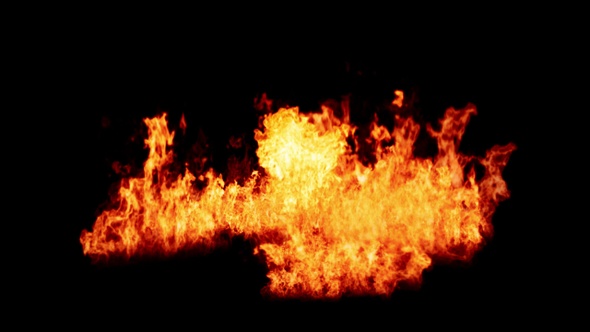 The flames burn and float like a real fire to be gradually extinguished Isolated by Alpha channel alt