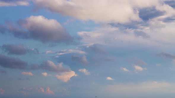 Time Lapse Of Clouds In The Blue Sky