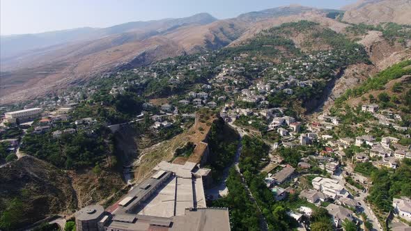 Castle near city in Albania