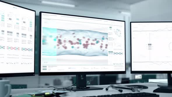 Medical scanner find coronavirus disease particles in the patients blood flow alt