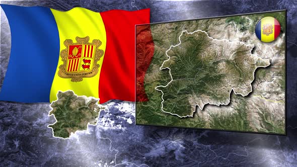 Andorra   Flag And Map Animation