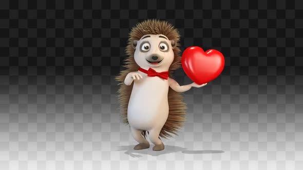 Hedgehog Dancing With A Heart