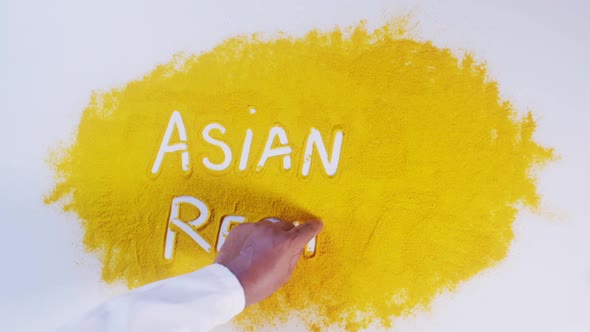 Hand Writes On Turmeric Asian Recipe