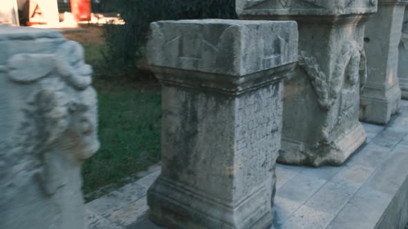 Antique Marble Stone Columns