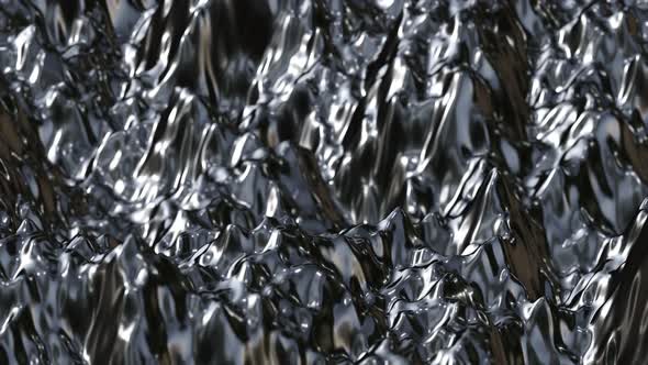 Chrome Liquid Surface Waves Background