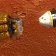 Undocking Of The Space Station And Lander Over The Planet Mars - VideoHive Item for Sale