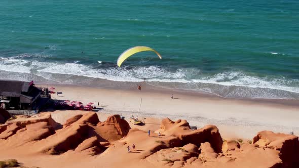 Canoa Quebrada Beach, Ceara. Northeast Brazil. Beach landscape of Ceara state.