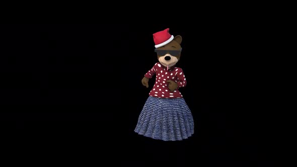 Cartoon Woman Bear Dance 2