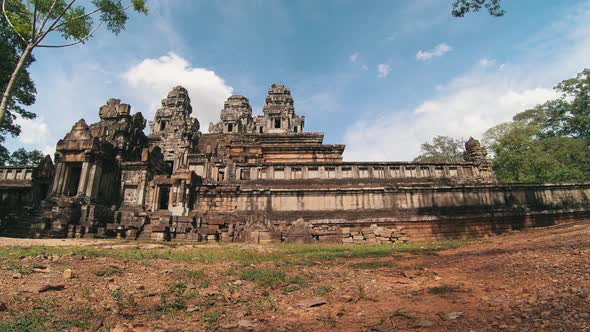 Timelapse of Temple Near Angkor Wat in Cambodia