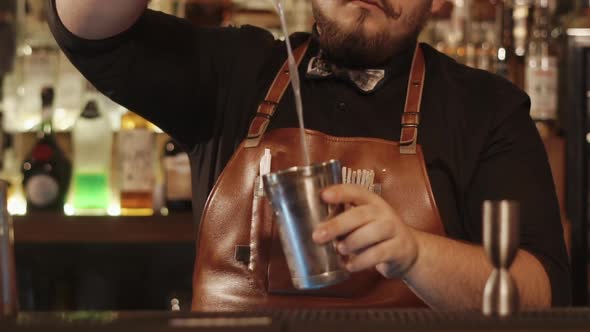 Professional Barman Workin Alone