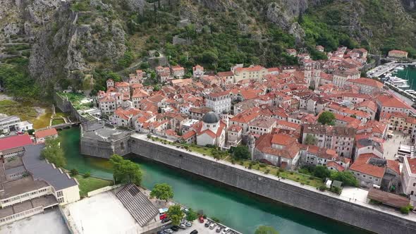 Old Town in Kotor, Aerial View