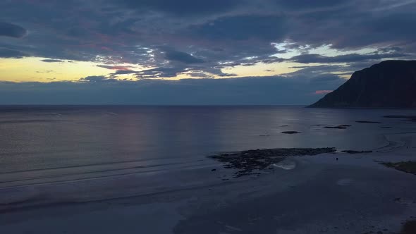 View of the Sea and the Evening Sky