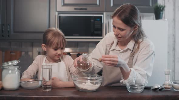 Preparing Bread Dough Mixture