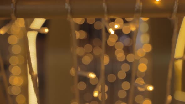 Golden Lights LED Garland in Blur