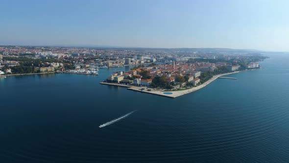 Aerial View of the Old City of Zadar