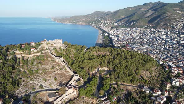 Alanya, Turkey - a Resort Town on the Seashore. Aerial View