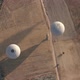 White Tourist Hot Air Balloons Prepared to Flight on Field - VideoHive Item for Sale