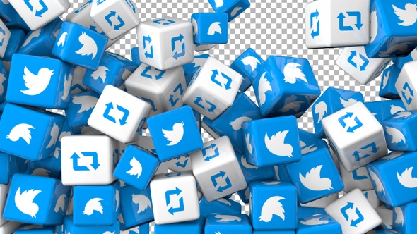 Social Media Icons Transition - Twitter and Retweet alt