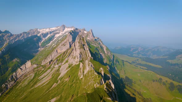 Schaefler Altenalptuerme Mountain Ridge Swiss Alpstein Alpine Appenzell Innerrhoden Switzerland a