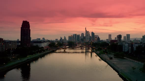 Aerial View of Frankfurt Am Main