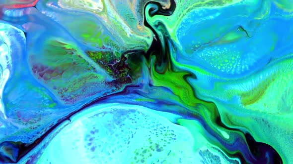 Abstract Colorful Ink Movements Spreads On Water Texture 8