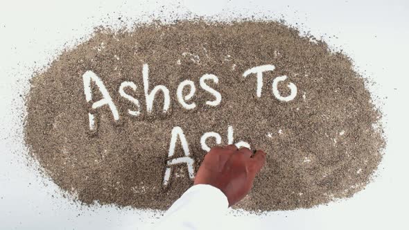 Pepper Hand Writing Ashes To Ashes