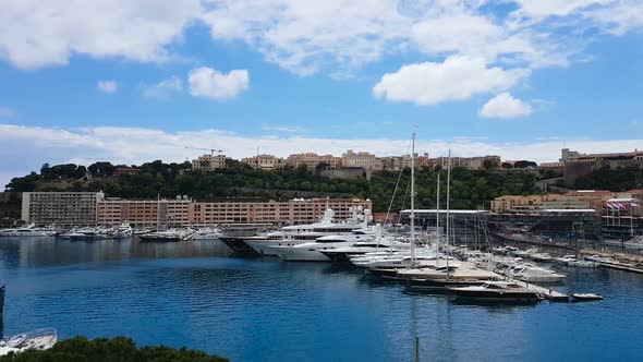 Expensive Yachts Parked in Port