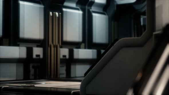 Futuristic Sci Fi Spaceship Interior