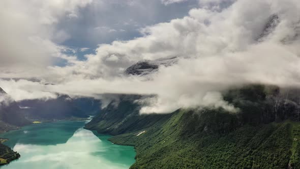 Beautiful Nature Norway Natural Landscape Lovatnet Lake