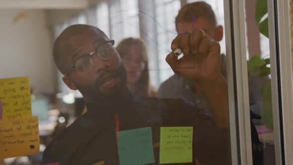 Young creative professionals working in a modern office