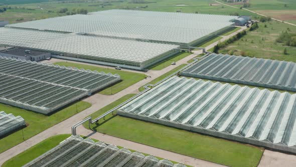 Modern Greenhouse with Automatic Glass Roof.