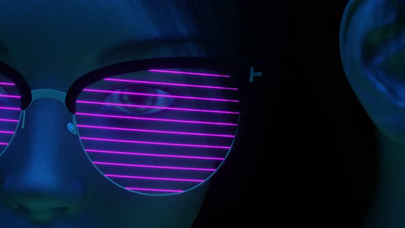 Futuristic Glasses for Resolume Seamless Animation