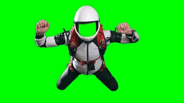 Skydiver in Free Fall No Face Template