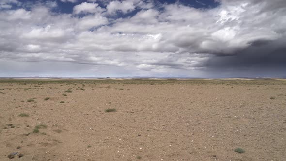 Barren Flat Desert Land Without Treeless