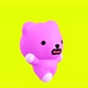 Funny Looped cartoon kawaii pink Bear character. Cute emotions and move animation. 4k video - VideoHive Item for Sale