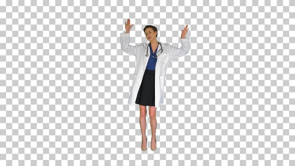 Female doctor dancing Concept: profession medecine, medical