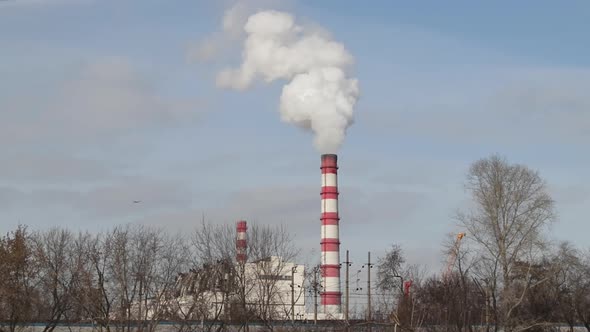 Smoke From a Brick Manufacturing Factory