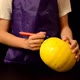 A Child Draws a Scary Face in a Pumpkin - VideoHive Item for Sale