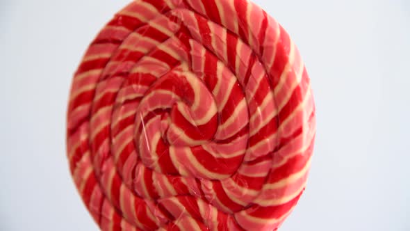 Striped fruit lollipop