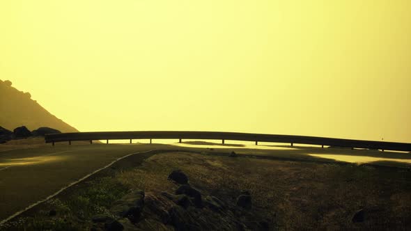 Atlantic Ocean Road Near the Mountain