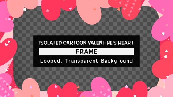 Isolated Cartoon Valentines Heart Frame