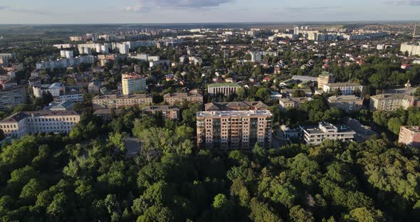 Panorama Of The City And Its Infrastructure From A Bird's Eye View