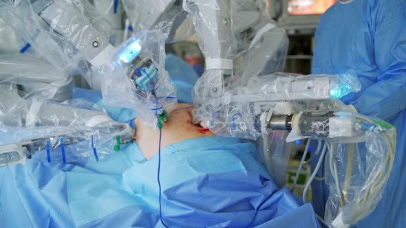 Surgical process with robotic device