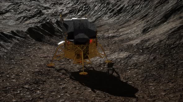 Lunar Landing Mission on the Moon alt