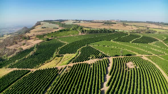 Rural countryside scenic aerial landscape. Countryside scenery.