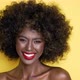 Black Woman with Afro Haircut and Red Lips Sending Air Kiss at Camera - VideoHive Item for Sale